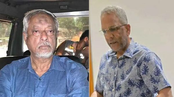 সাবেক সেনা কর্মকর্তা শেখ মামুন খালেদ ও মাসুদ উদ্দিন চৌধুরীর ফাইল ছবি।